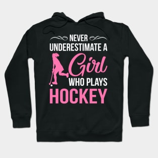Funny Hockey Art For Girls Youth Teens Hockey Player Hoodie